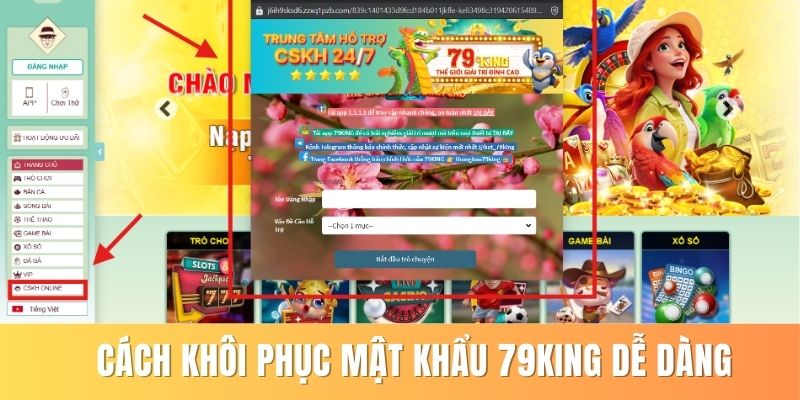 Khôi Phục Mật Khẩu 79king - Hướng Dẫn Cách Làm Chuẩn