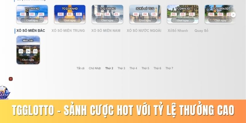 Tgglotto - Sảnh Cược Hot Với Tỷ Lệ Phần Thưởng Hào Phóng